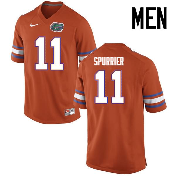 NCAA Florida Gators Steve Spurrier Men's #11 Nike Orange Stitched Authentic College Football Jersey PSY7164GZ